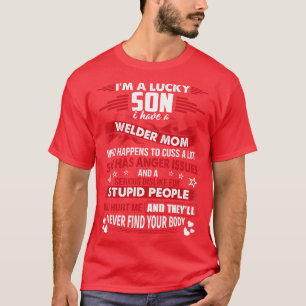 Camiseta Hijo Suertudo De Una Madera Soldada Orgullosa Para