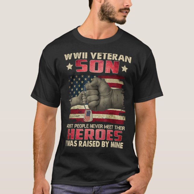Camiseta Hijo veterano de la Segunda Guerra Mundial, criado (Anverso)