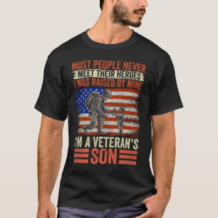 Camiseta Hijo Veterano Fui Criado Por Mi Heroe Padre Patrio