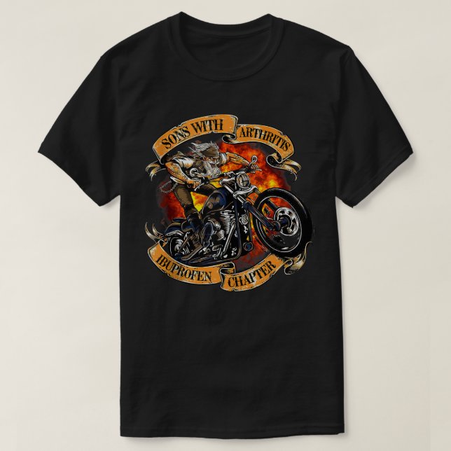 Camiseta Hijos Con Artritis Capítulo Ibuprofeno Moto T (Diseño del anverso)