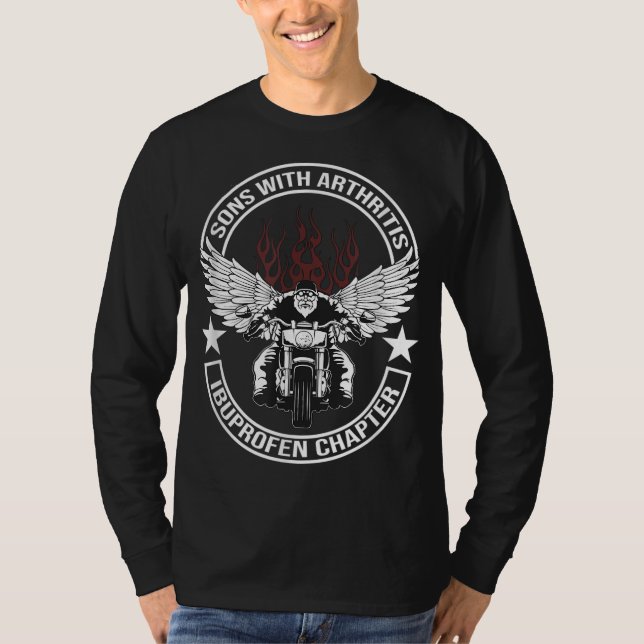 Camiseta Hijos con artritis Capítulo Ibuprofeno Motocicleta (Anverso)
