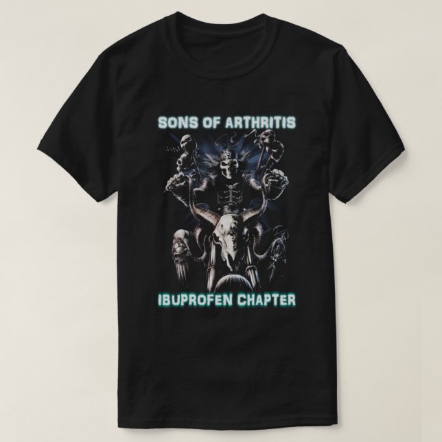 Camiseta Hijos de artritis Mens Ibuprofeno Capítulo Corto (Diseño del anverso)