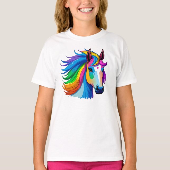 Camiseta Hijos de caballo arco iris (Anverso)