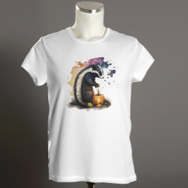 Camiseta Hijos de Halloween de la Skunk de color acuático