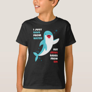 Camiseta Hijos de la fe delfines que Jesús salva de Sin Cri