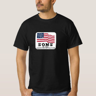 Camiseta Hijos de la Revolución Estadounidense Historia Edu