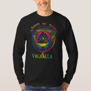 Camiseta Hijos De Odin Valhalla Viking Valknut Impresión De