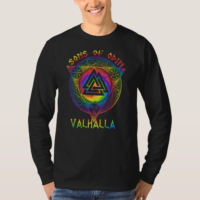 Camiseta Hijos De Odin Valhalla Viking Valknut Impresión De (Anverso)