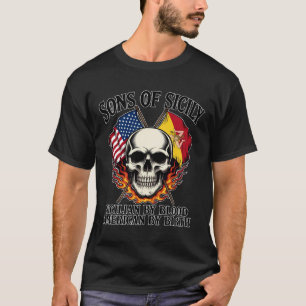 Camiseta Hijos de Sicilia siciliano por sangre americano po