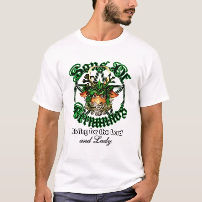 Camiseta Hijos del blanco de Cernnunos - texto alterno (Anverso)