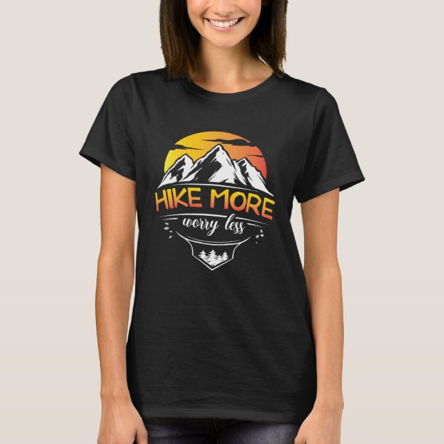 Camiseta Hike More Worry less Outdoor Natrure hiking (Anverso)