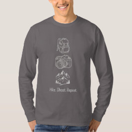 Camiseta Hike Shoot Repeat – Hiking Photography Gift 