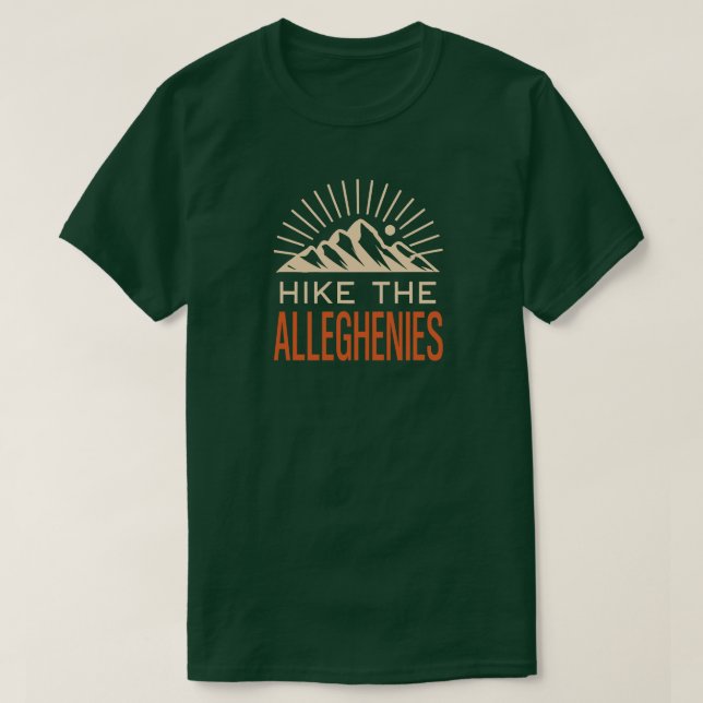 Camiseta Hike The Allegheny Mountains Sunburst (Diseño del anverso)