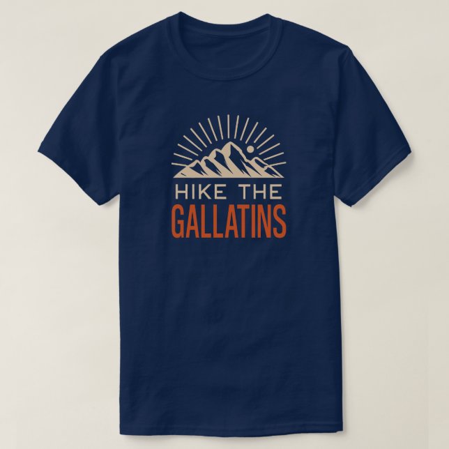 Camiseta Hike The Gallatin Mountains Sunburst (Diseño del anverso)
