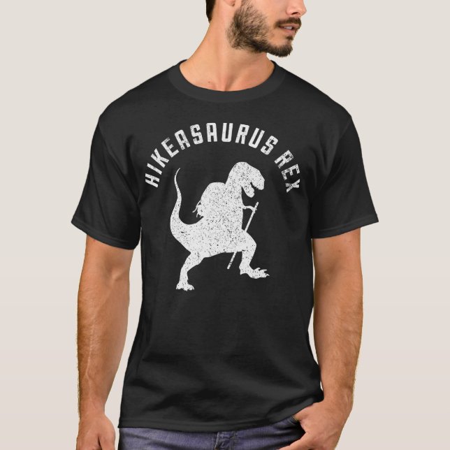 Camiseta Hikeasaurus Rex Funny Dinosaur T Rex Senderismo (Anverso)