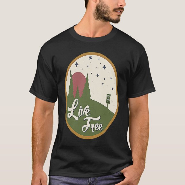 Camiseta Hiking & Adventure Great Outdoors Wanderlust Live  (Anverso)