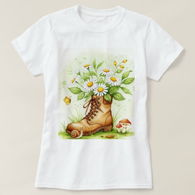 Camiseta Hiking boot (Diseño del anverso)