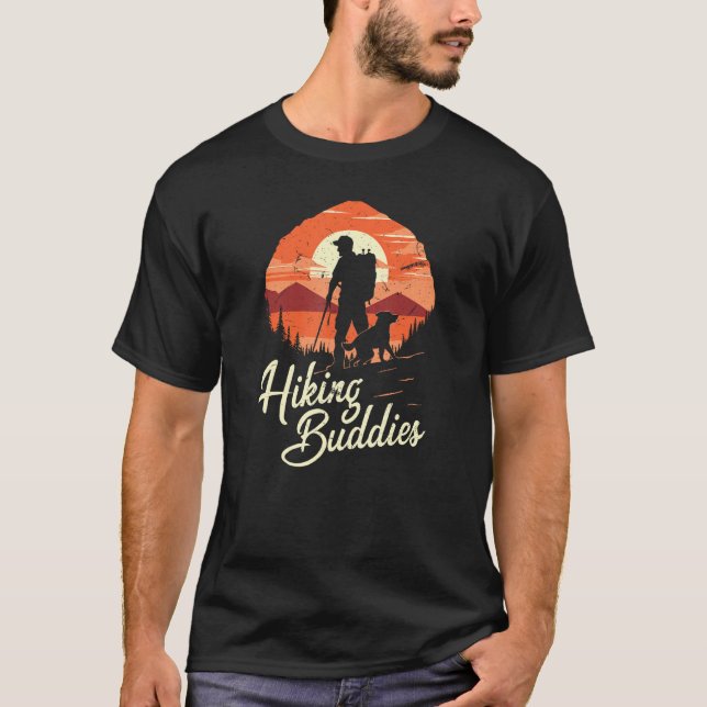 Camiseta Hiking Buddies Outdoor Trail Walking for Pet Dog O (Anverso)