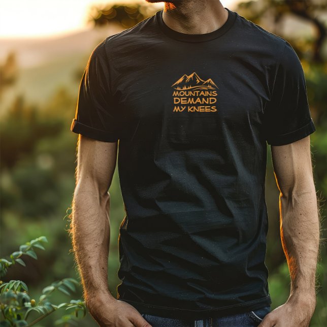 Camiseta Hiking camping humor black orange (Subido por el creador)