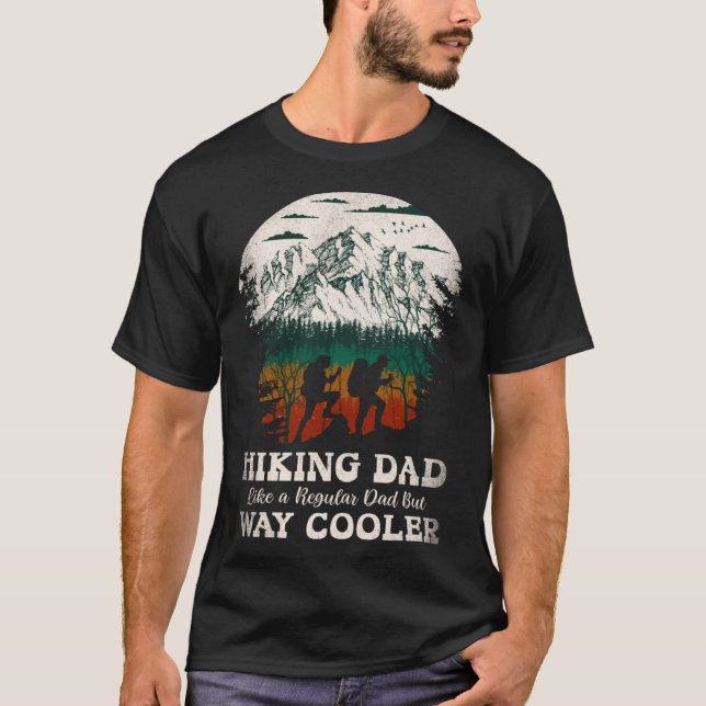 Camiseta Hiking Dad Like Regular But Way Cooler Camping Adv (Anverso)