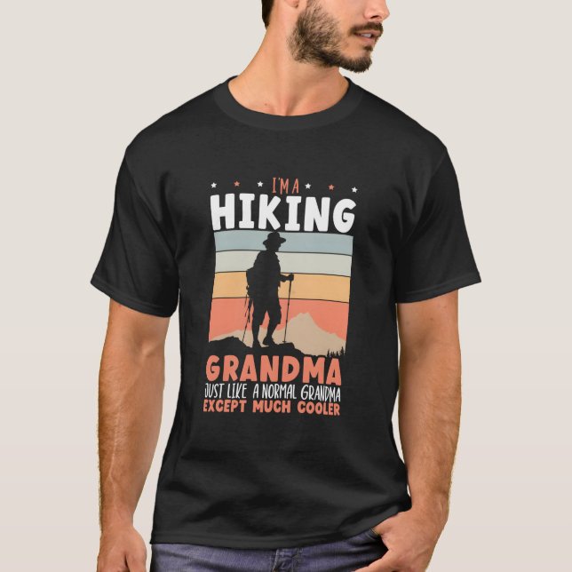 Camiseta Hiking Grandma Mountain Climbing Hiker Grandmother (Anverso)