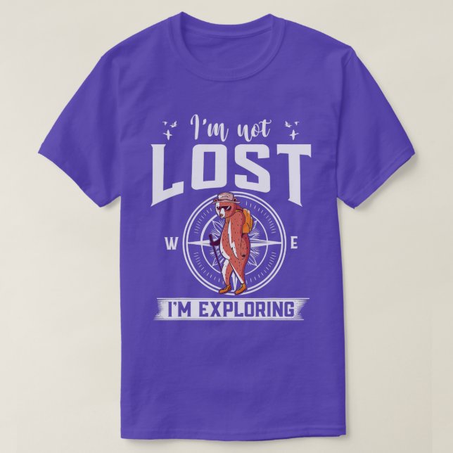 Camiseta Hiking Hike Backpacking Nature Im not Lost Im Expl (Diseño del anverso)