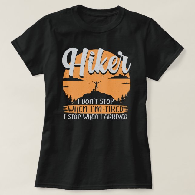 Camiseta Hiking Hiking Hiker Mountaineering Outdoor 680 mou (Diseño del anverso)