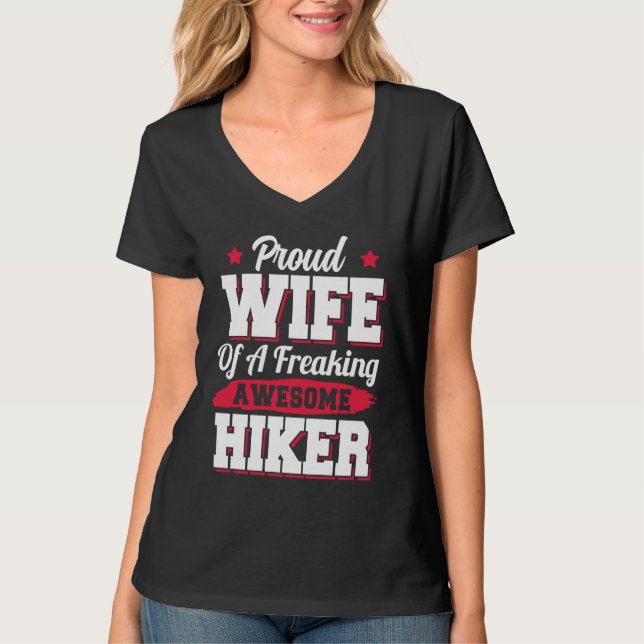 Camiseta Hiking Mountain Hike Hiker Wife (Anverso)
