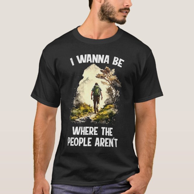 Camiseta Hiking mountaineer no people peace alone walking   (Anverso)