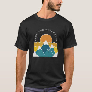 Camiseta Hiking Seek For Adventure Retro Mountains Outdoor