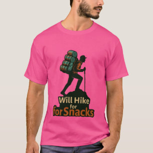 Camiseta Hiking with Snacks – Fun Date​Outdoor Design