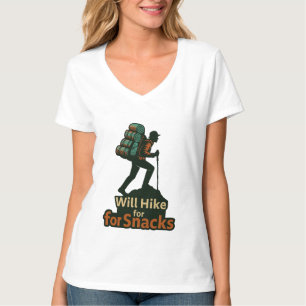 Camiseta Hiking with Snacks – Fun DateOutdoor Design