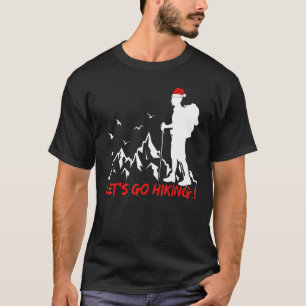 Camiseta Hiking Xmas Lights Santa Letu2019s Vamos Senderism