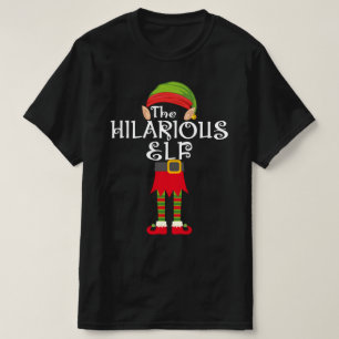 Camiseta hilarantes navidades de parejas de elfo
