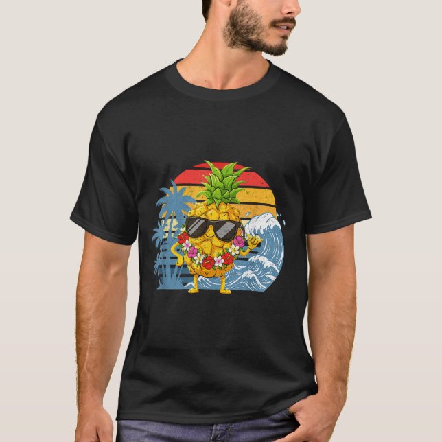 Camiseta Hilarious Aloha Hawaiian Pineapple Sign Hawaii Sha (Anverso)