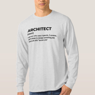 Camiseta Hilarious Architect Definition Long Sleeve Tee
