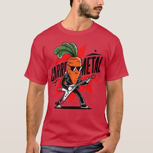 Camiseta Hilarious Carrot Metal Rock On withhis Metalhe fri (Anverso)