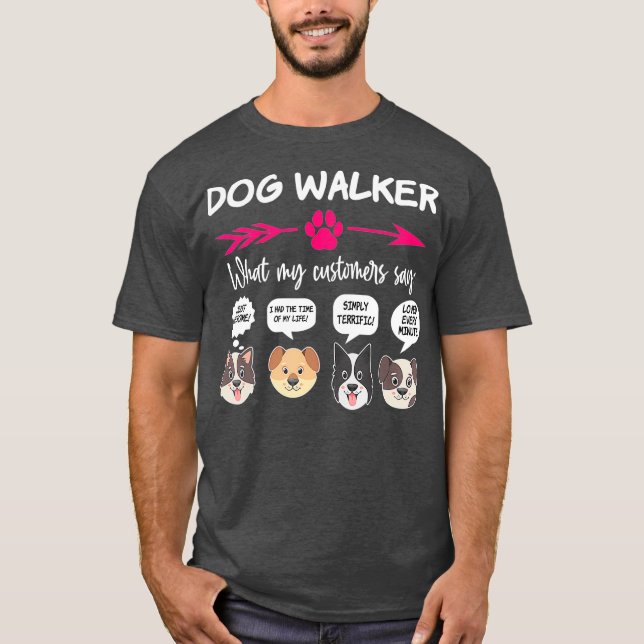 Camiseta Hilarious Dog Walker Regalos Pups Funny Dog Mascot (Anverso)