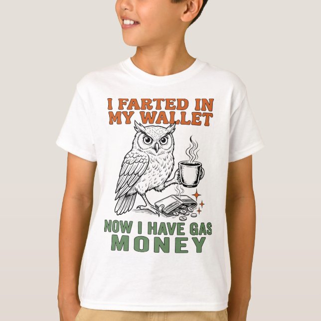 Camiseta Hilarious Gas Money Joke for Caffeine Addicts (Anverso)
