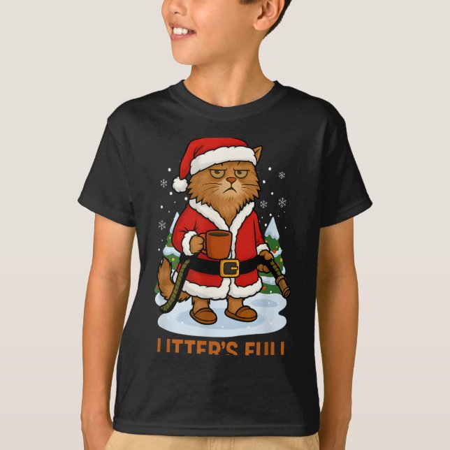 Camiseta Hilarious Litter’s Full Funny Coffee Cat Lovers Ch (Anverso)