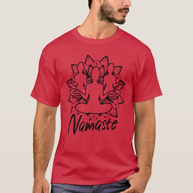 Camiseta Hilarious Namaste Refleology Meditate Workout vint (Anverso)