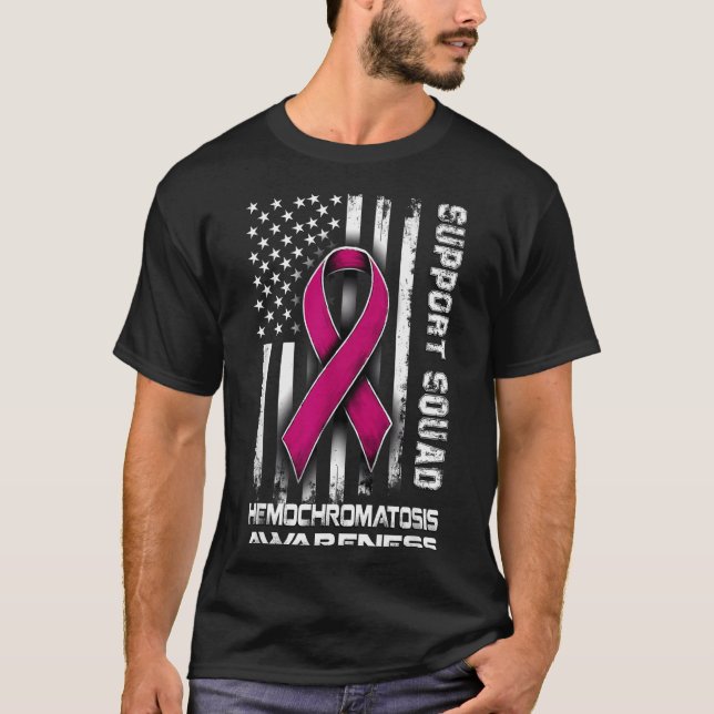 Camiseta Hilarious Support Squad Hemochromatosis Awareness (Anverso)