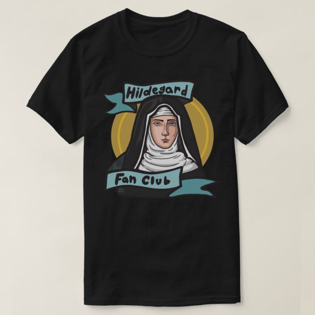Camiseta Hildegard von Bingen Pegatina (Diseño del anverso)