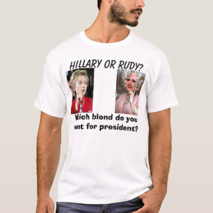 Camiseta ¿Hillary4, giuliani-fricción, Hillary o Rudy? ,