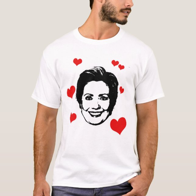 CAMISETA HILLARY: AMO A HILLARY CLINTON (Anverso)