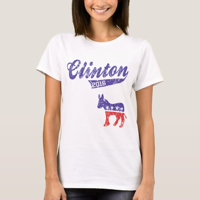 Camiseta Hillary Clinton 2016 Demócratas deportivos (Anverso)