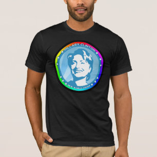 Camiseta hillary clinton, arcoiris.