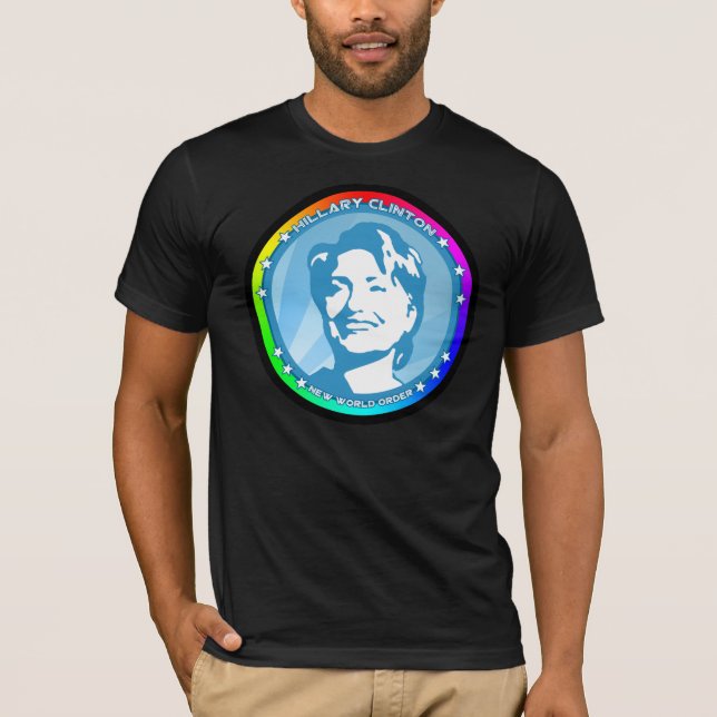 Camiseta hillary clinton, arcoiris. (Anverso)