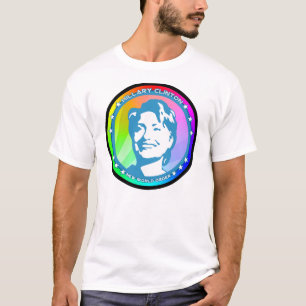 Camiseta hillary clinton, arcoiris.