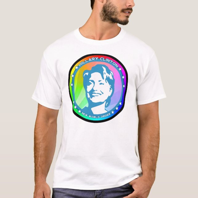 Camiseta hillary clinton, arcoiris. (Anverso)